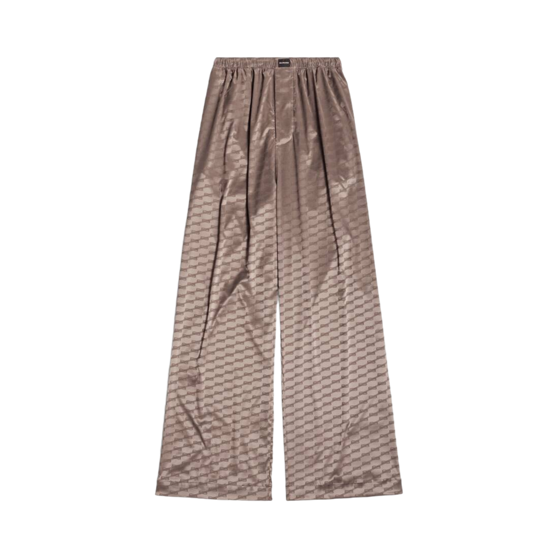(W) 발렌시아가 BB 모노그램 루즈 파자마 팬츠 다크 베이지((W) Balenciaga BB Monogram Loose Pyjama Pants Dark Beige) - 1