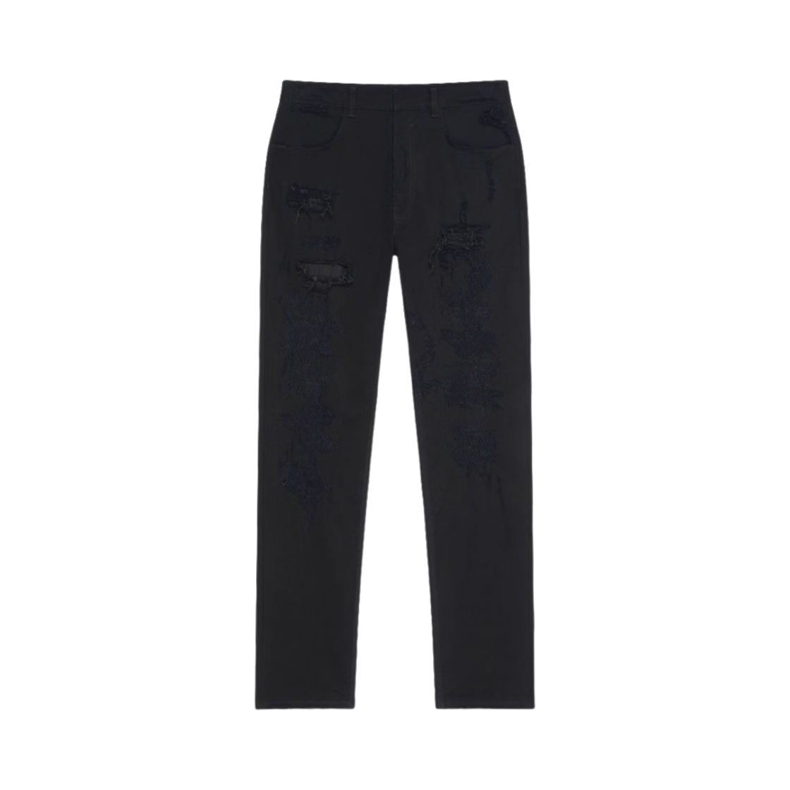 지방시 디스트로이드 데님 슬림핏 진 블랙(Givenchy Slim Fit Jeans in Destroyed Denim Black)