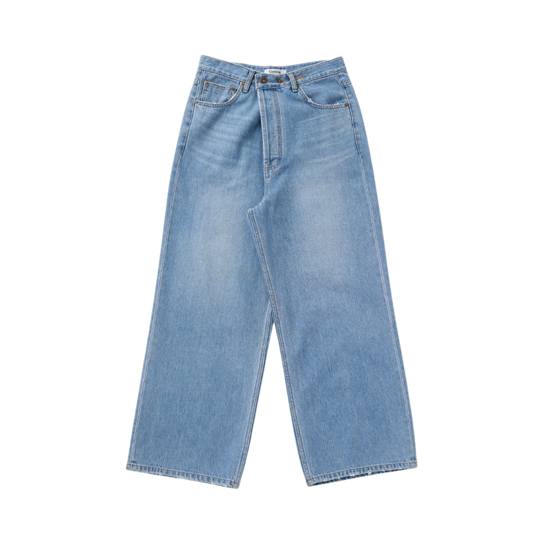 GY21LD01BL00 Gyeong Loose Fit Washed Denim Jeans Light Blue