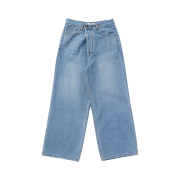Gyeong Loose Fit Washed Denim Jeans Light Blue