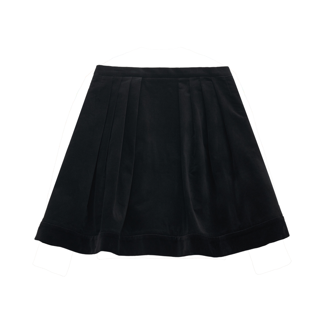 FV24D_SK02BK00 [1st reorder] FARVEN Candle Velvet Skirt Black