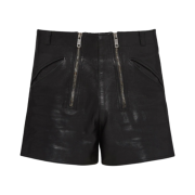 Prada Leather Shorts Black