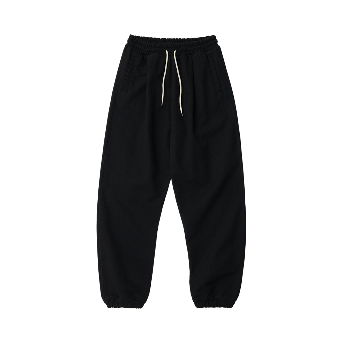 원턱 스웻 팬츠 블랙(1-Tuck Sweatpants Black)