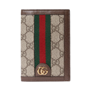 Gucci Ophidia GG Passport Case Beige Ebony