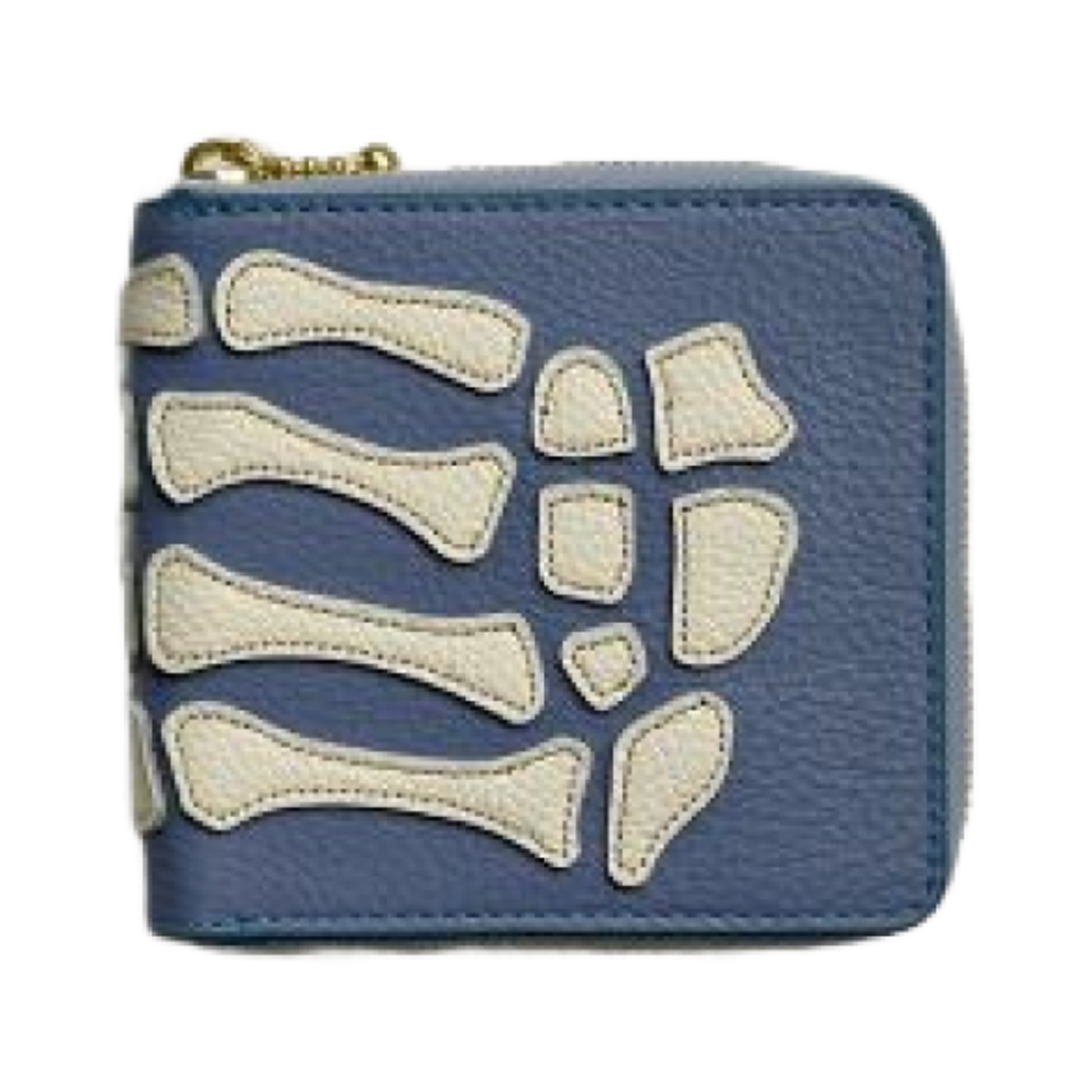 K2503XG522 Kapital Thumbs Up Bone Hand Zip Wallet Lavendar