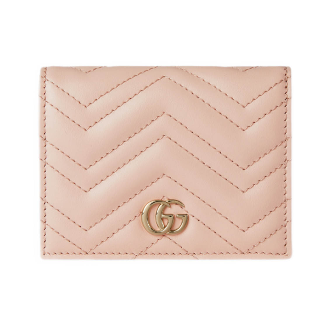 구찌 GG 마몽 카드 케이스 지갑 라이트 핑크(Gucci GG Marmont Card Case Wallet Light Pink) - 1
