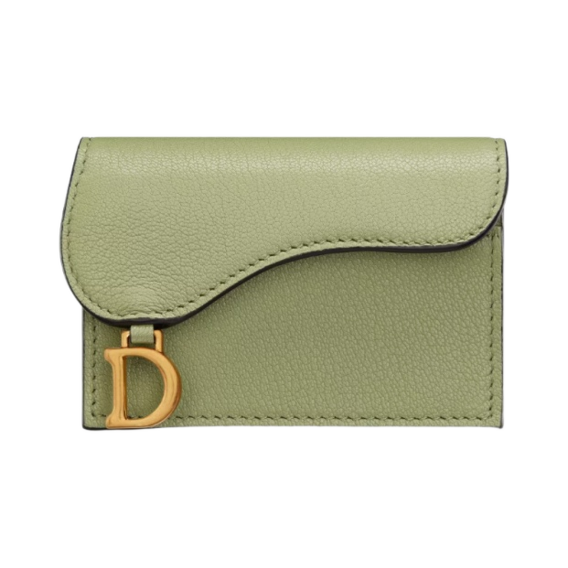 디올 고트스킨 새들 플랩 카드 홀더 이터리얼 그린(Dior Goatskin Saddle Flap Card Holder Ethereal Green) - 1