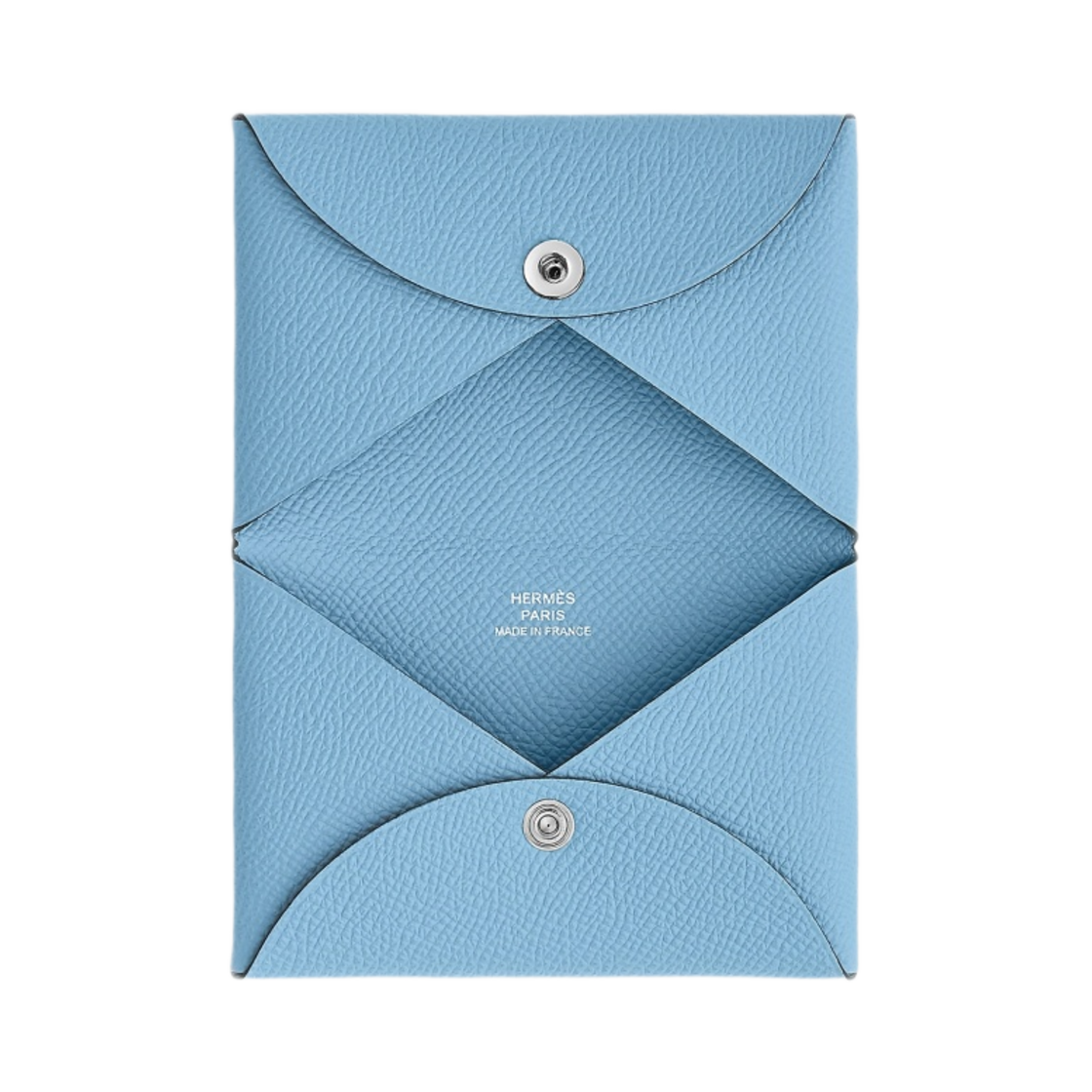 에르메스 칼비 카드 홀더 앱송 & 팔라듐 하드웨어 셀레스트(Hermes Calvi Card Holder Epsom & Palladium Celeste) - 2