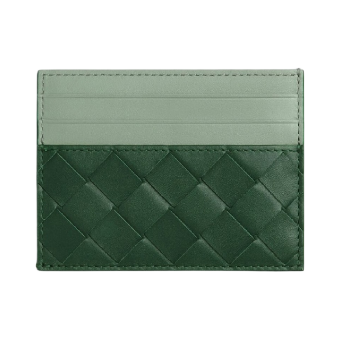 635057VCPQ53071 Bottega Veneta Intrecciato Credit Card Case Raintree New Sage