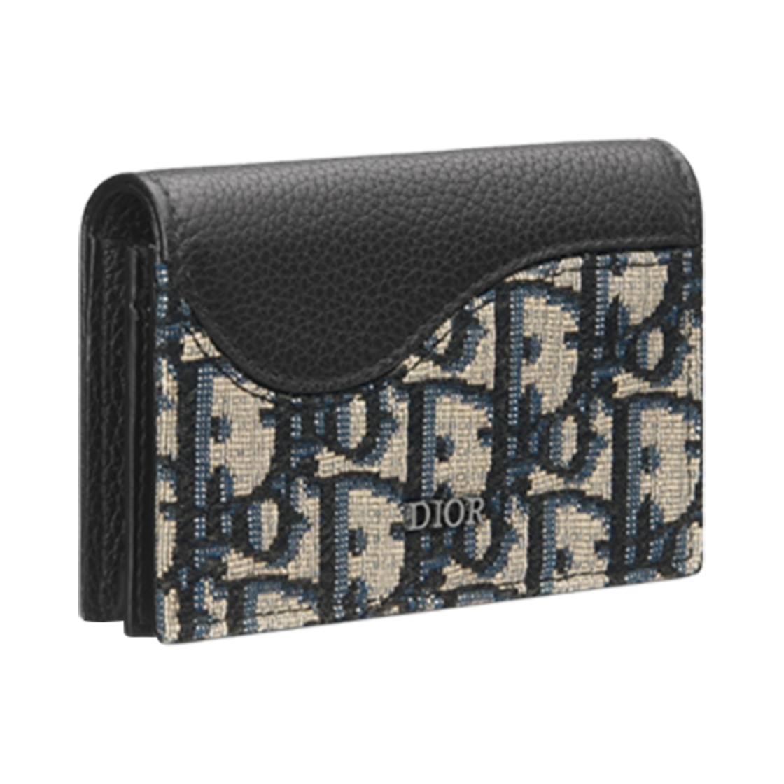 디올 새들 비즈니스 카드 홀더 블랙 레더 베이지 블랙 오블리크 자카드(Dior Saddle Business Card Holder Black Leather Beige Black Oblique Jacquard) - 2