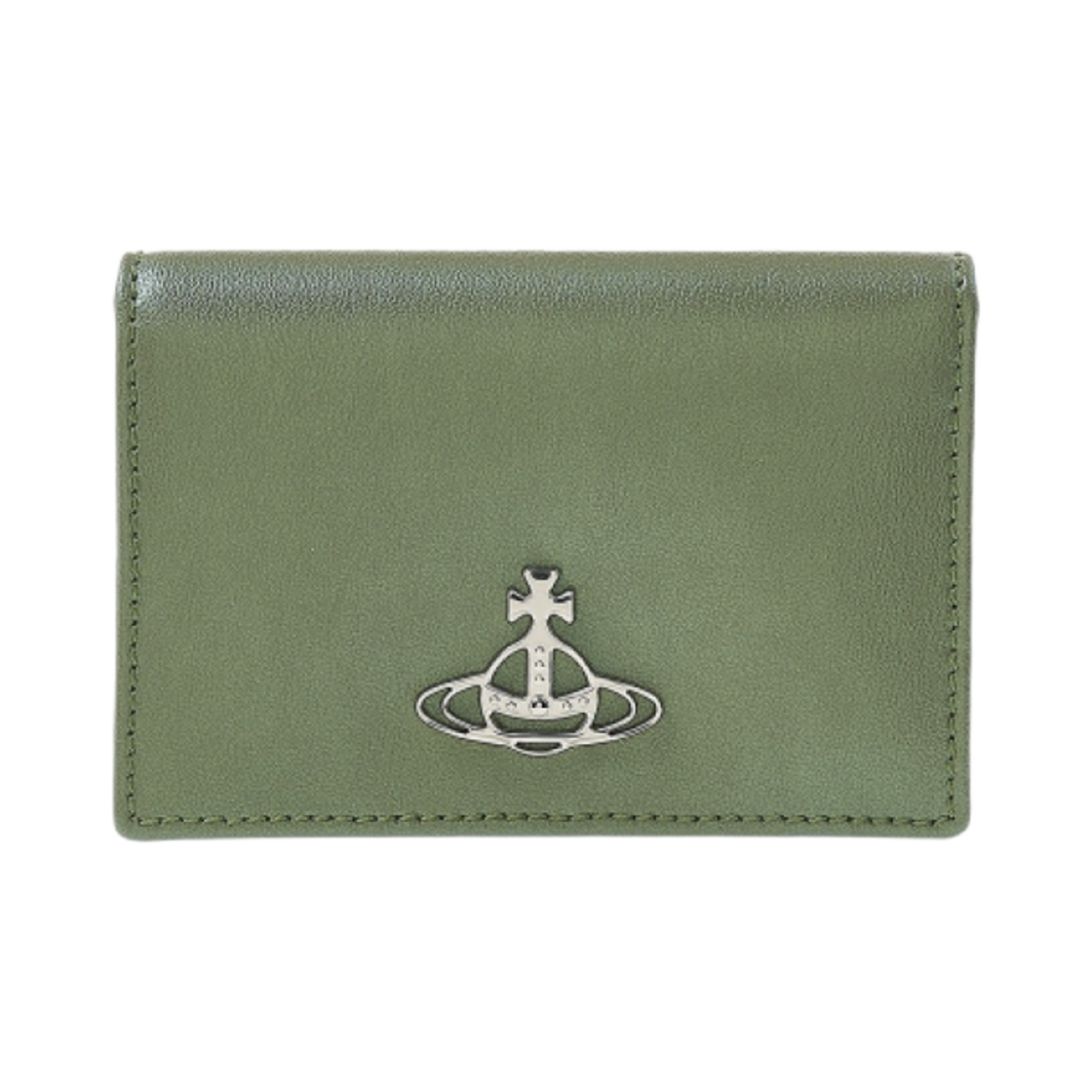 비비안 웨스트우드 펄라이즈드 레더 카드 홀더 그린(Vivienne Westwood Pearlised Leather Card Holder Green) - 1