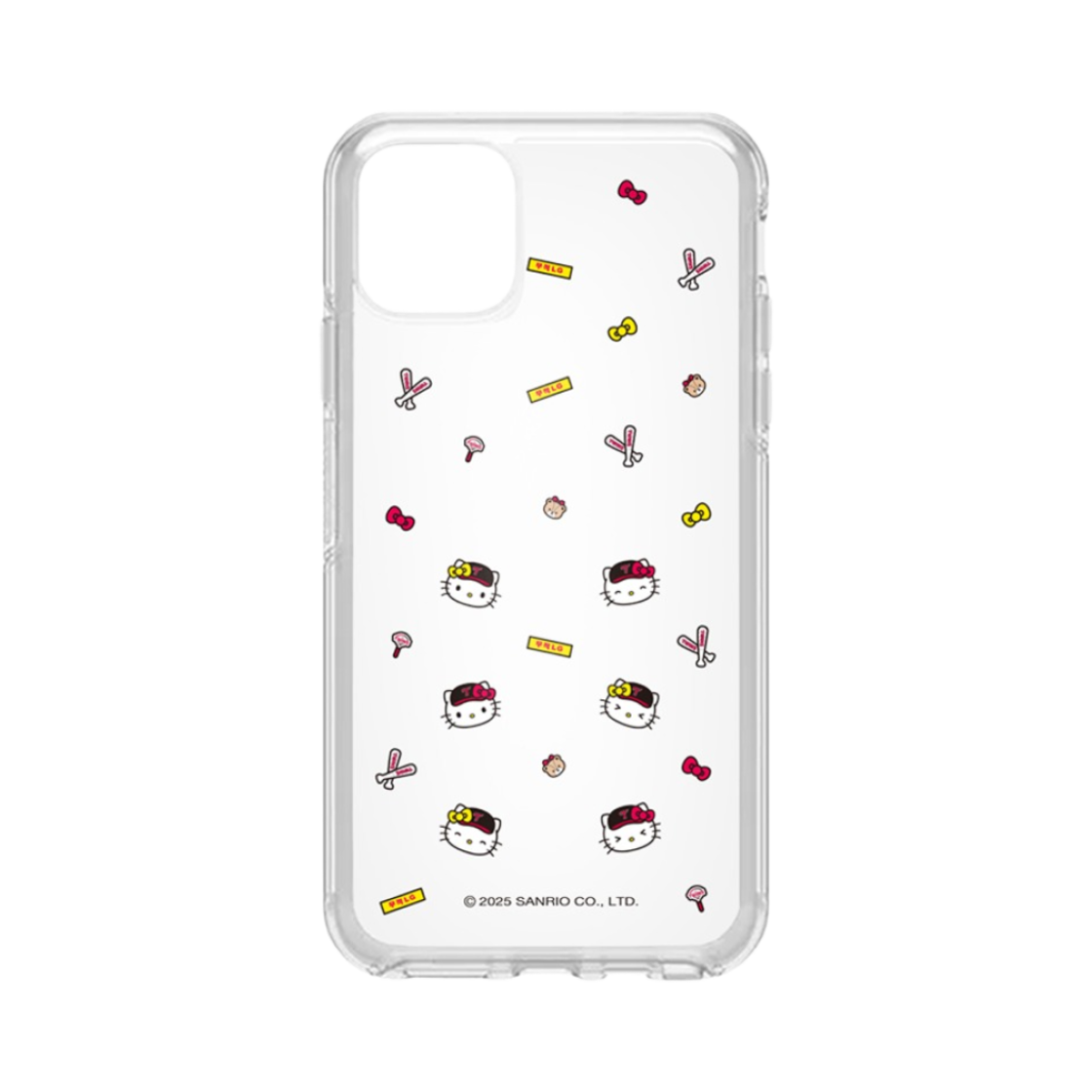 LG 트윈스 x 헬로 키티 아이폰 패턴 젤 하드 폰 케이스 클리어(LG Twins x Hello Kitty iphone Pattern Gel Hard Phone Case Clear)