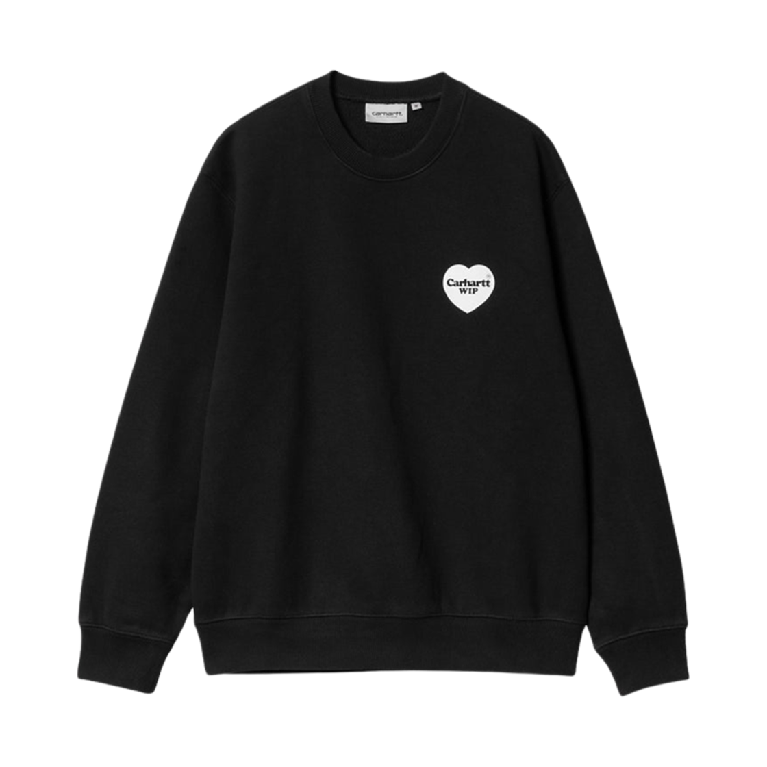 I033246-0D2-06 Carhartt WIP Heart Bandana Sweatshirt Black White