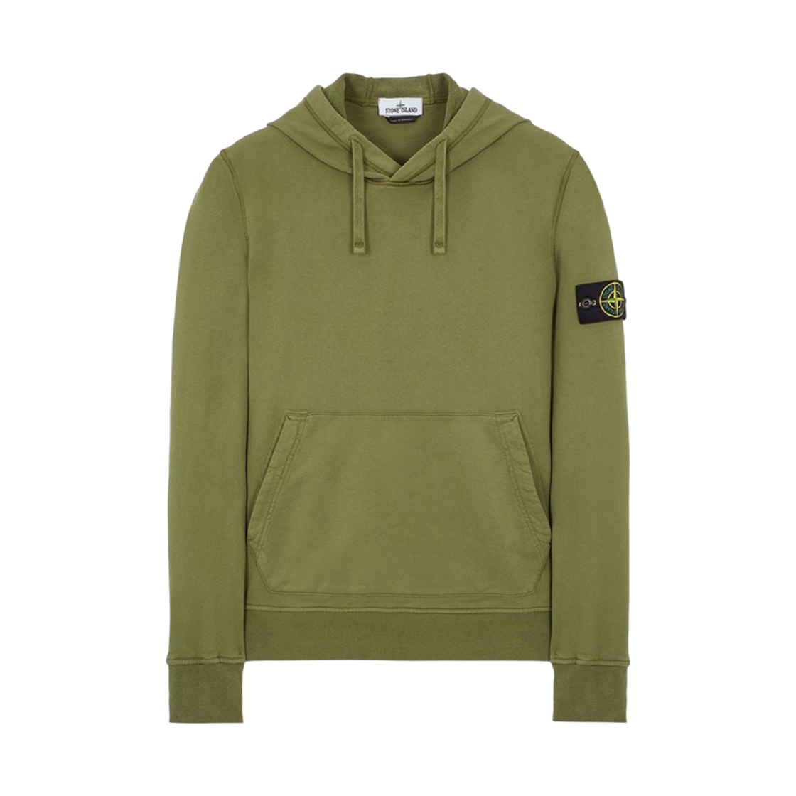 스톤 아일랜드 64151 코튼 플리스 후드 스웨트셔츠 올리브 그린 - 22SS(Stone Island 64151 Cotton Fleece Hooded Sweatshirt Olive Green - 22SS) - 1