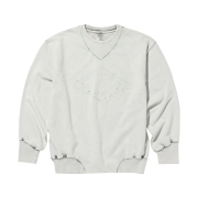 (W) Mischief Gazette Crewneck Sweatshirt Bleached Khaki