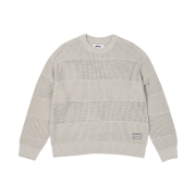 Palace Open Stripe Knit Grey - 24SS