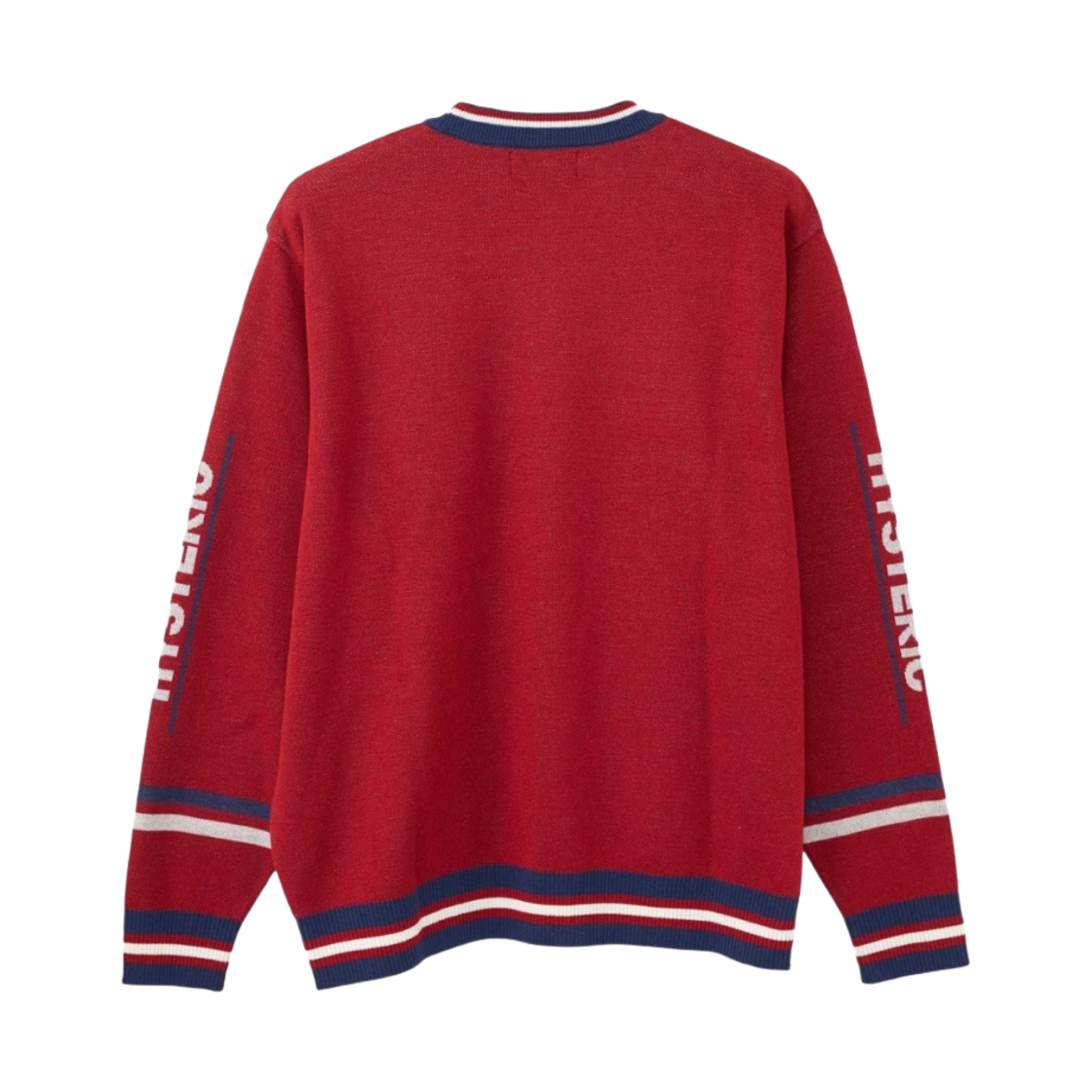 히스테릭 글래머 스피크 노 이블 자카드 스웨터 레드(Hysteric Glamour Speak No Evil Jacquard Sweater Red) - 2