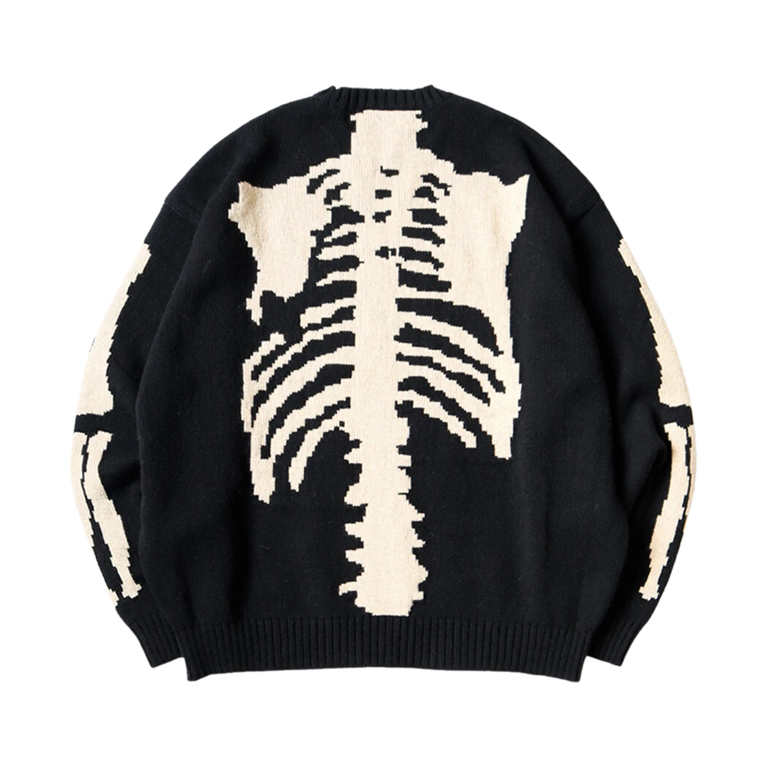 Kapital Kapital 5G Wool Bone Crewneck Sweater Black · 1