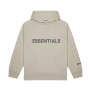 Essentials 3D Silicon Applique Pullover Hoodie String Tan - 20SS