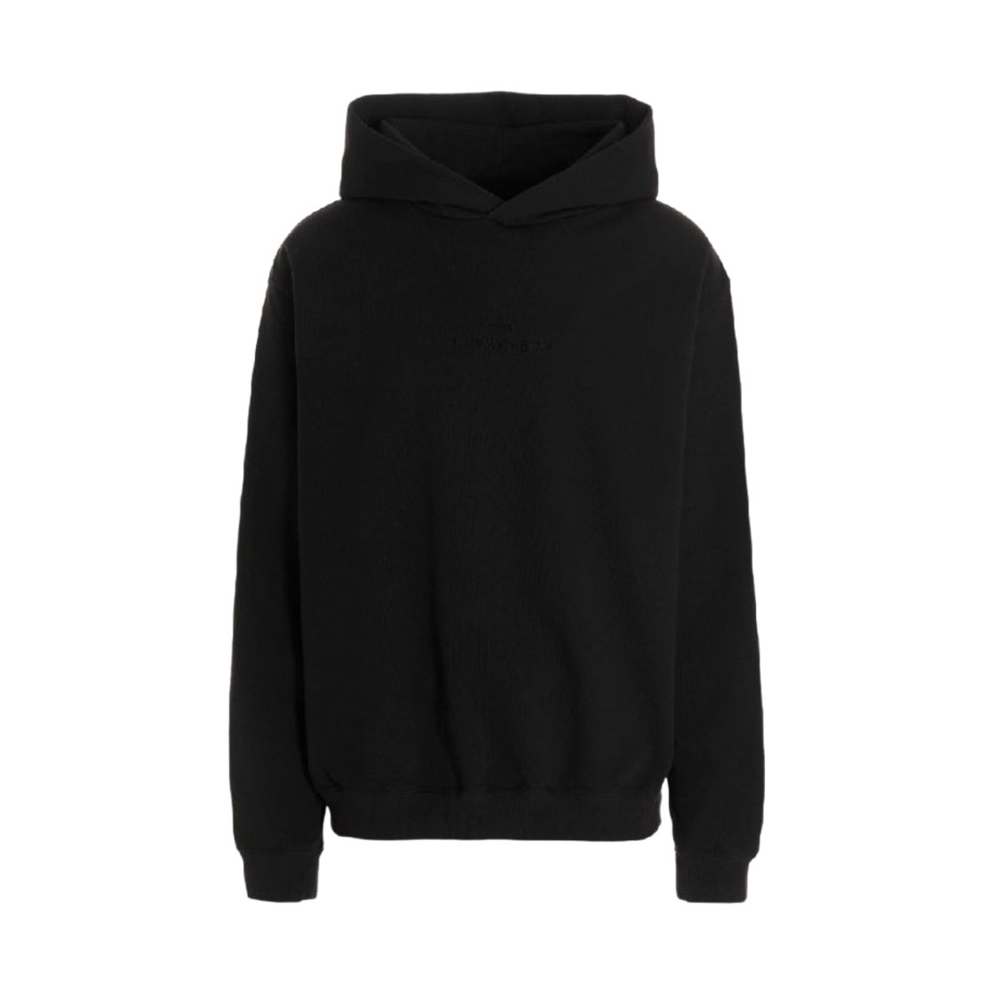 메종 마르지엘라 업사이드 다운 자수 로고 후드 블랙(Maison Margiela Upside Down Embroidered Logo Hoodie Black)