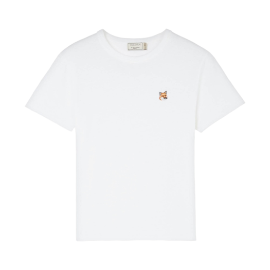 (W) Maison Kitsune Fox Head Patch Classic T-Shirt White