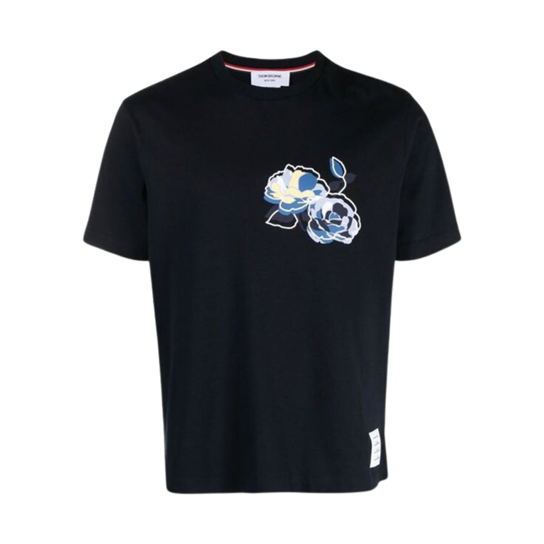 FJS183E-J0058-415 (W) Thom Browne Jersey Rose T-Shirt Navy