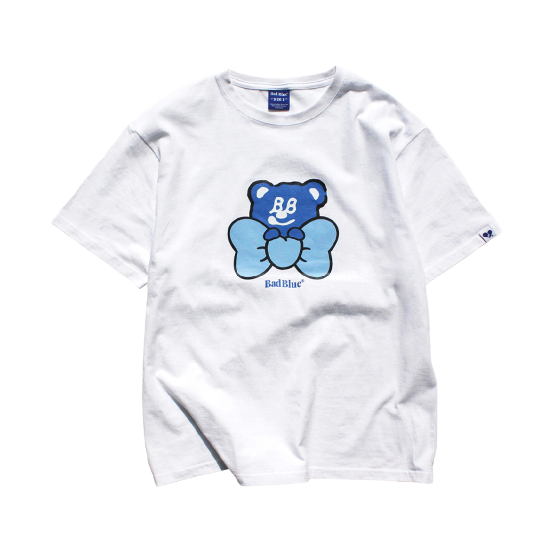 배드블루 리본 베드베어 티 화이트(BadBlue Ribbon Badbear Tee White)