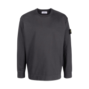 Stone Island 63750 Garment Dyed Heavy Cotton Long Sleeve T-Shirt Dark Grey - 22SS