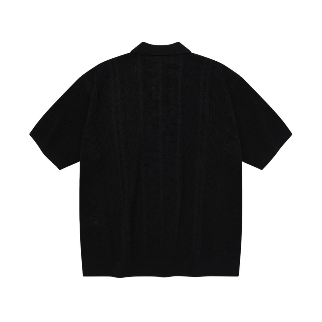 커버낫 쿨 케이블 카라 하프 니트 블랙(Covernat Cool Cable Collar Half Knit Black) - 2