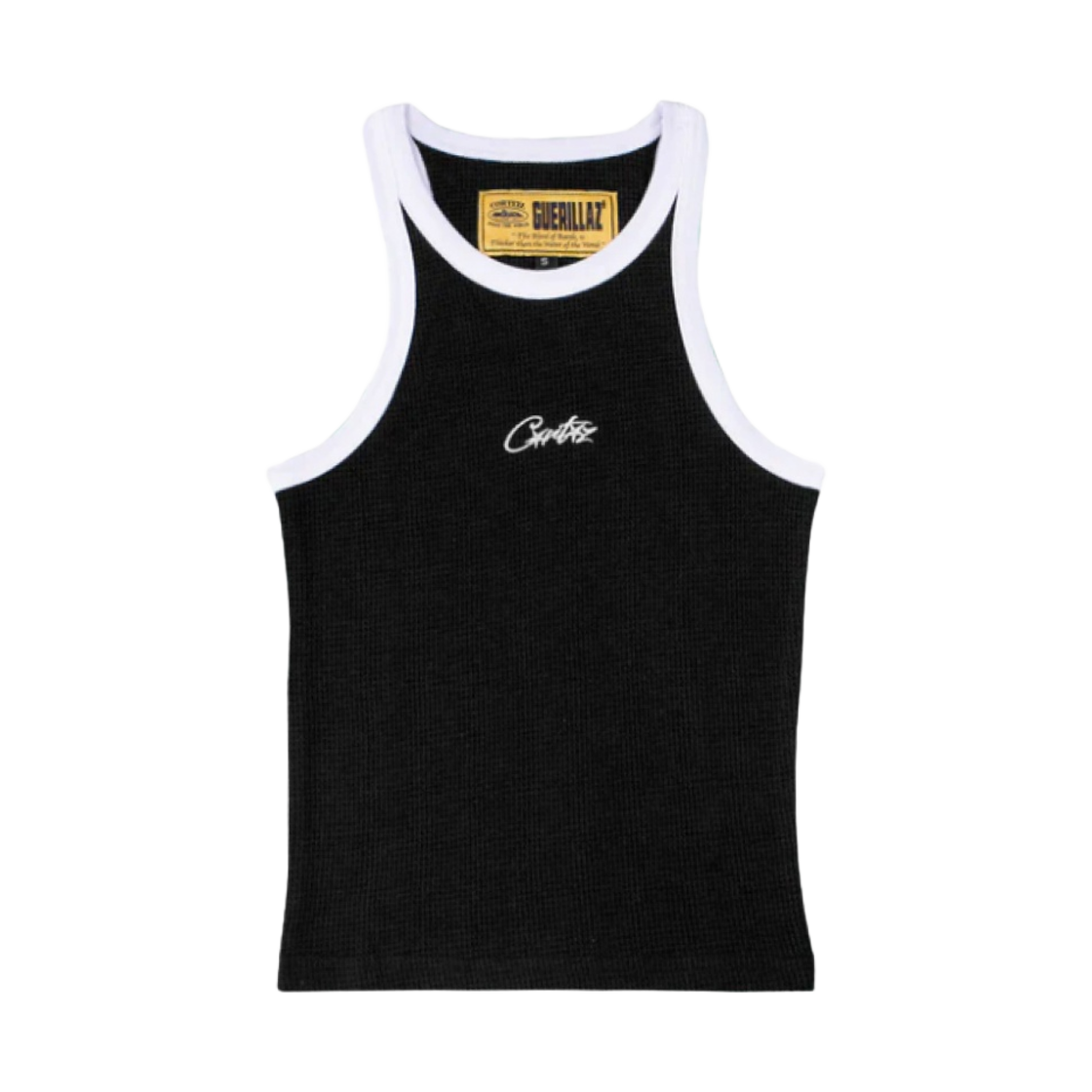 (W) 코르테이즈 올스타즈 콘트라스트 탱크탑 블랙((W) Corteiz Allstarz Contrast Tank Top Black) - 1