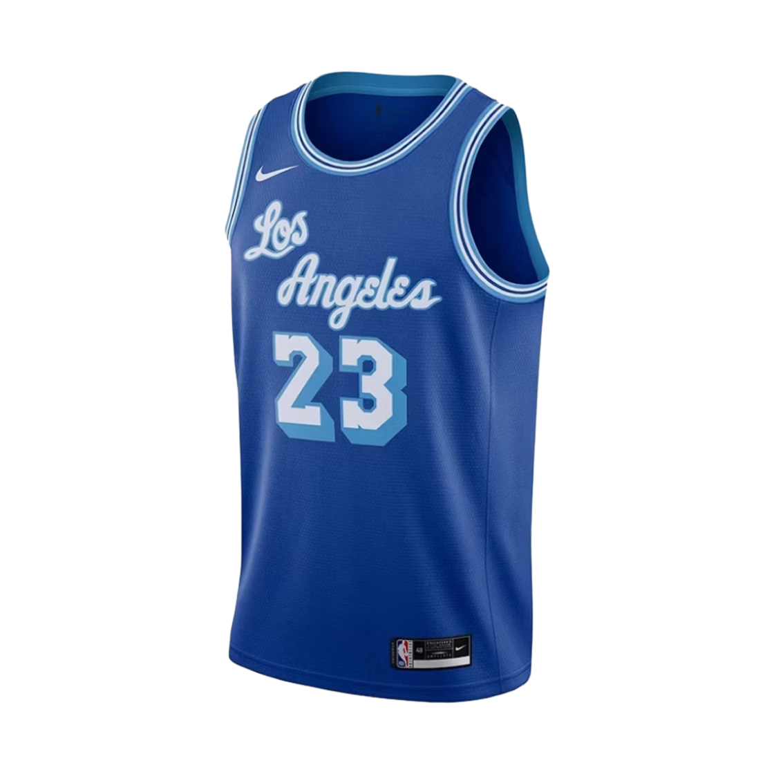 나이키 르브론 제임스 LA 레이커스 클래식 에디션 2020 NBA 스윙맨 저지 러쉬 블루(Nike LeBron James LA Lakers Classic Edition 2020 NBA Swingman Jersey Rush Blue)