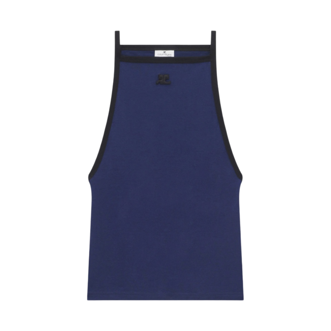 (W) 꾸레쥬 라이트 립 콘트라스트 탱크탑 오션 블루 블랙
