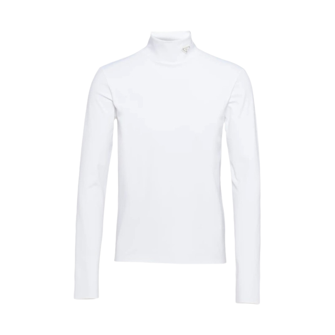 프라다 테크니컬 저지 모크 터틀넥 화이트