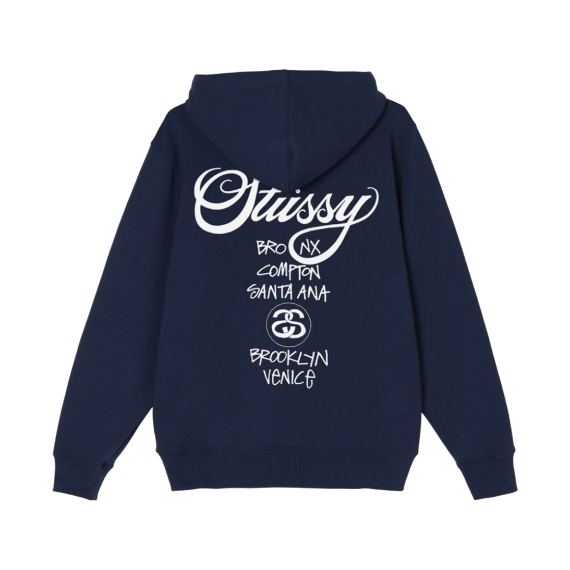 스투시 도버 스트리트 마켓 월드투어 후드 집업 네이비 2021(Stussy DSM World Tour Zip Hoodie Navy 2021) - 2