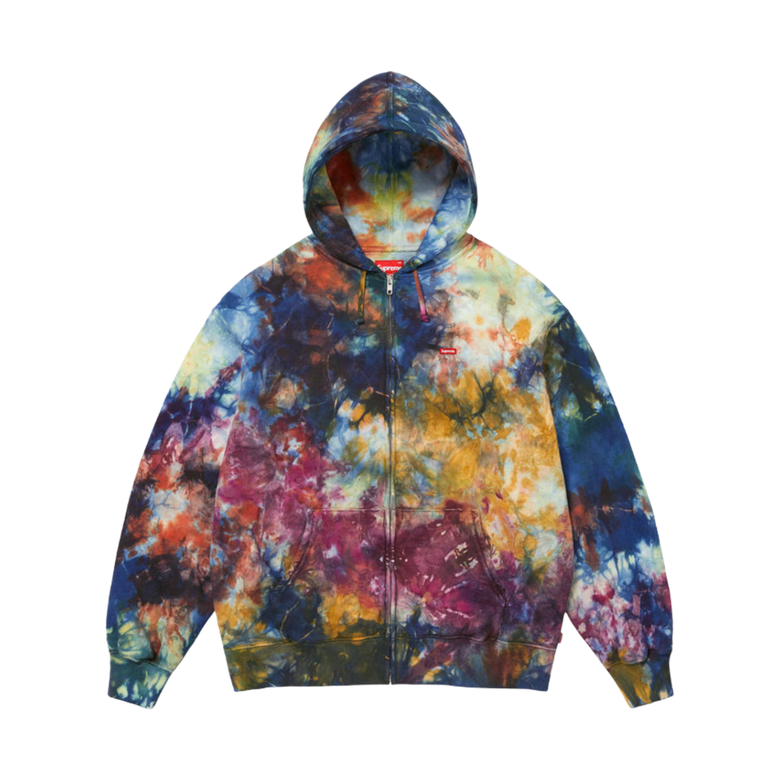 슈프림 오버다이드 스몰 박스 집업 후드 스웨트셔츠 멀티컬러 - 24SS