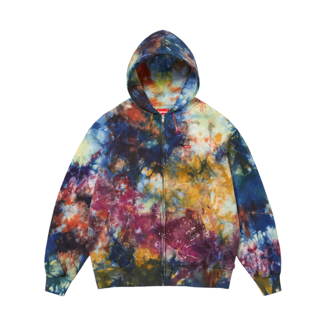 Supreme Supreme Overdyed Small Box Zip Up Hooded Sweatshirt Multicolor - 24SS · L