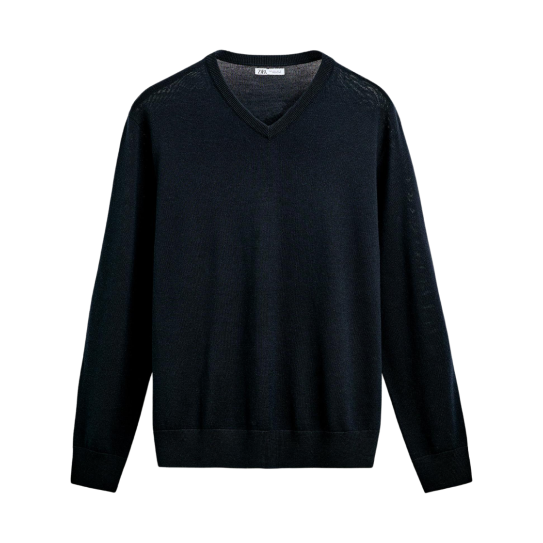 5755/340/401 Zara 100% Wool Sweater Limited Edition Navy Blue