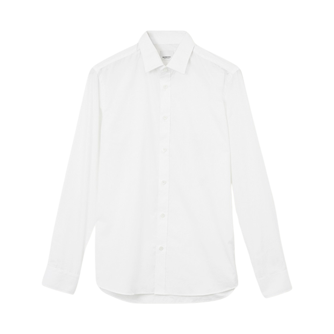 버버리 모노그램 모티프 코튼 슬림 핏 셔츠 화이트(Burberry Monogram Motif Cotton Slim Fit Shirt White) - 1
