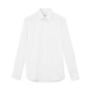 Burberry Monogram Motif Cotton Slim Fit Shirt White