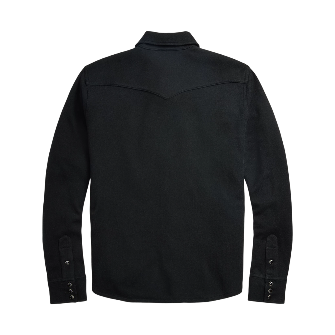 더블알엘 울 캐시미어 웨스턴 셔츠 스웨터 블랙(Double RL Wool Cashmere Western Shirt Sweater Black) - 2