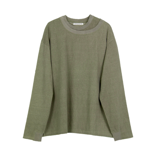SE24FTS02KK [KREAM 단독] Surface Edition Double Neck VTG T-Shirt Khaki