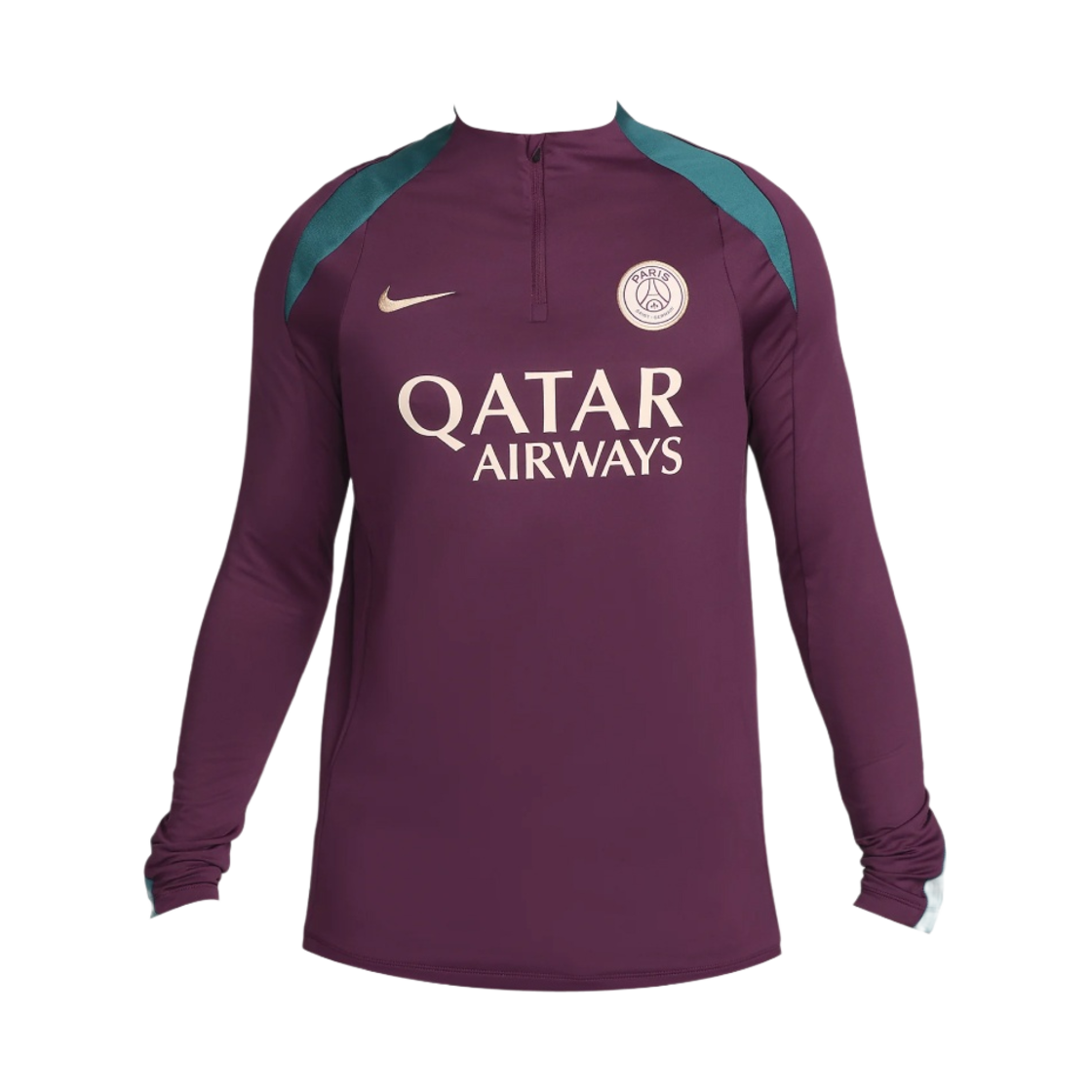 나이키 파리 생제르맹 드라이핏 스트라이크 사커 드릴 탑 보르도 지오드 틸 - US/EU(Nike Paris Saint-Germain Dri-Fit Strike Soccer Drill Top Bordeaux Geode Teal - US/EU) - 1