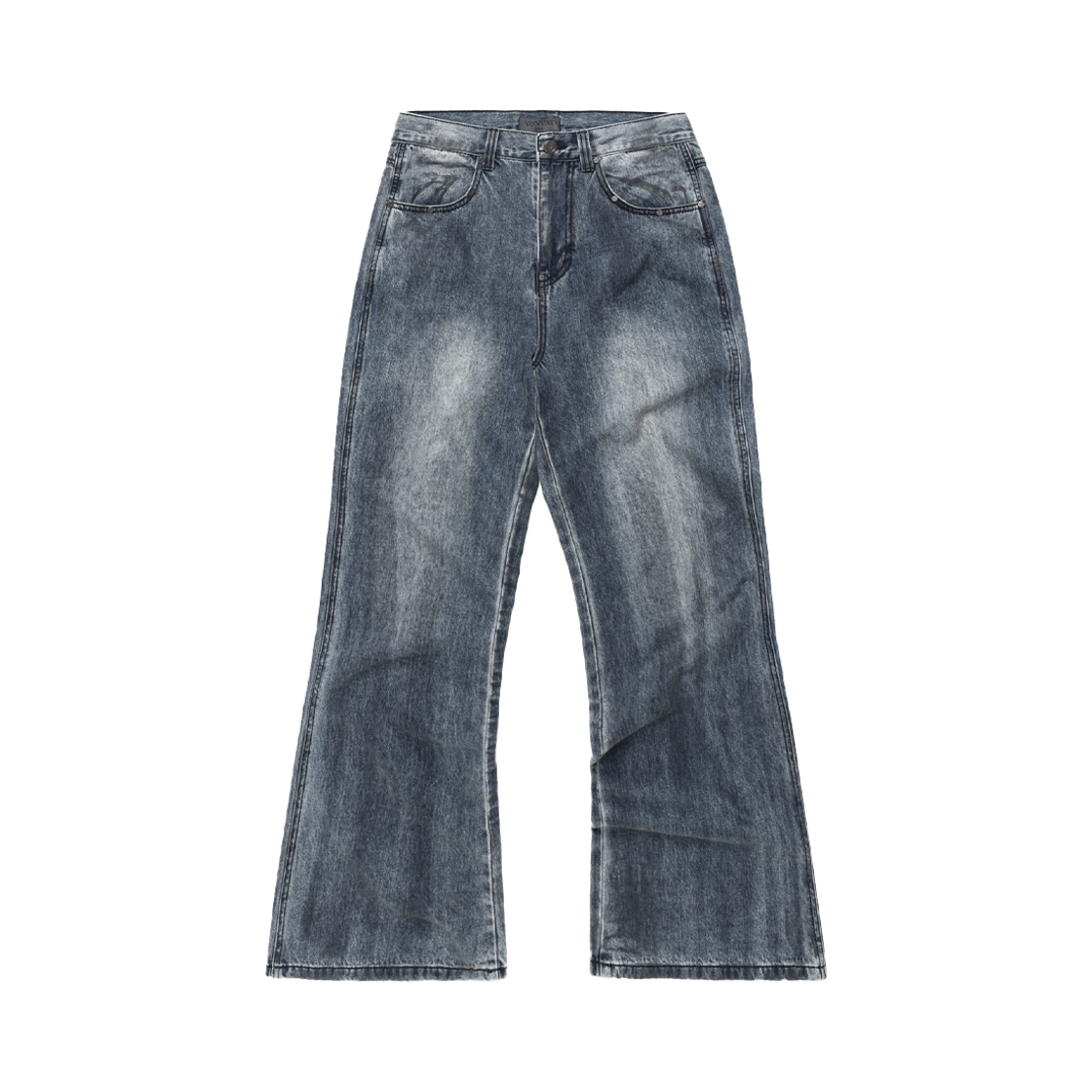 HVRSDDF605IDG Vonvat Dirty Bootcut Denim Pants Indigo
