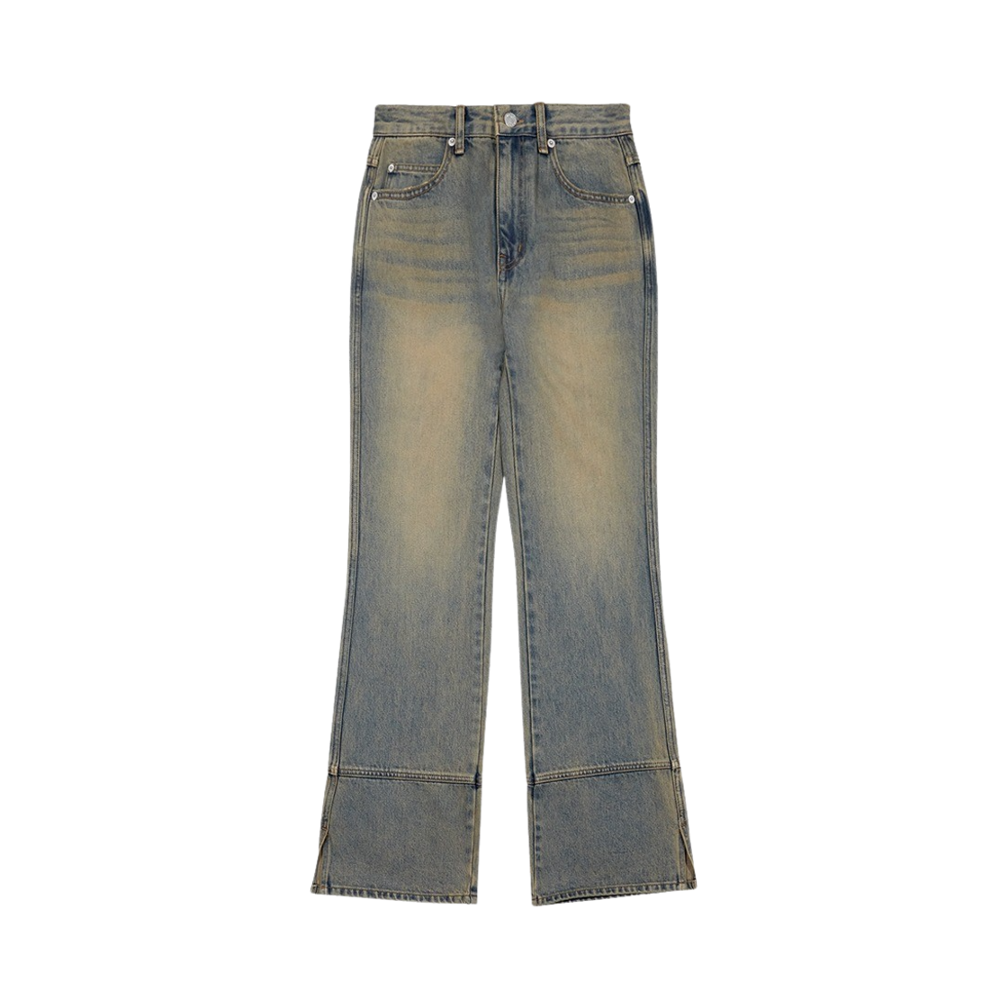 MF2479DN001MLI Margarin Fingers Semi Boot Cut Denim Pants Light Indigo