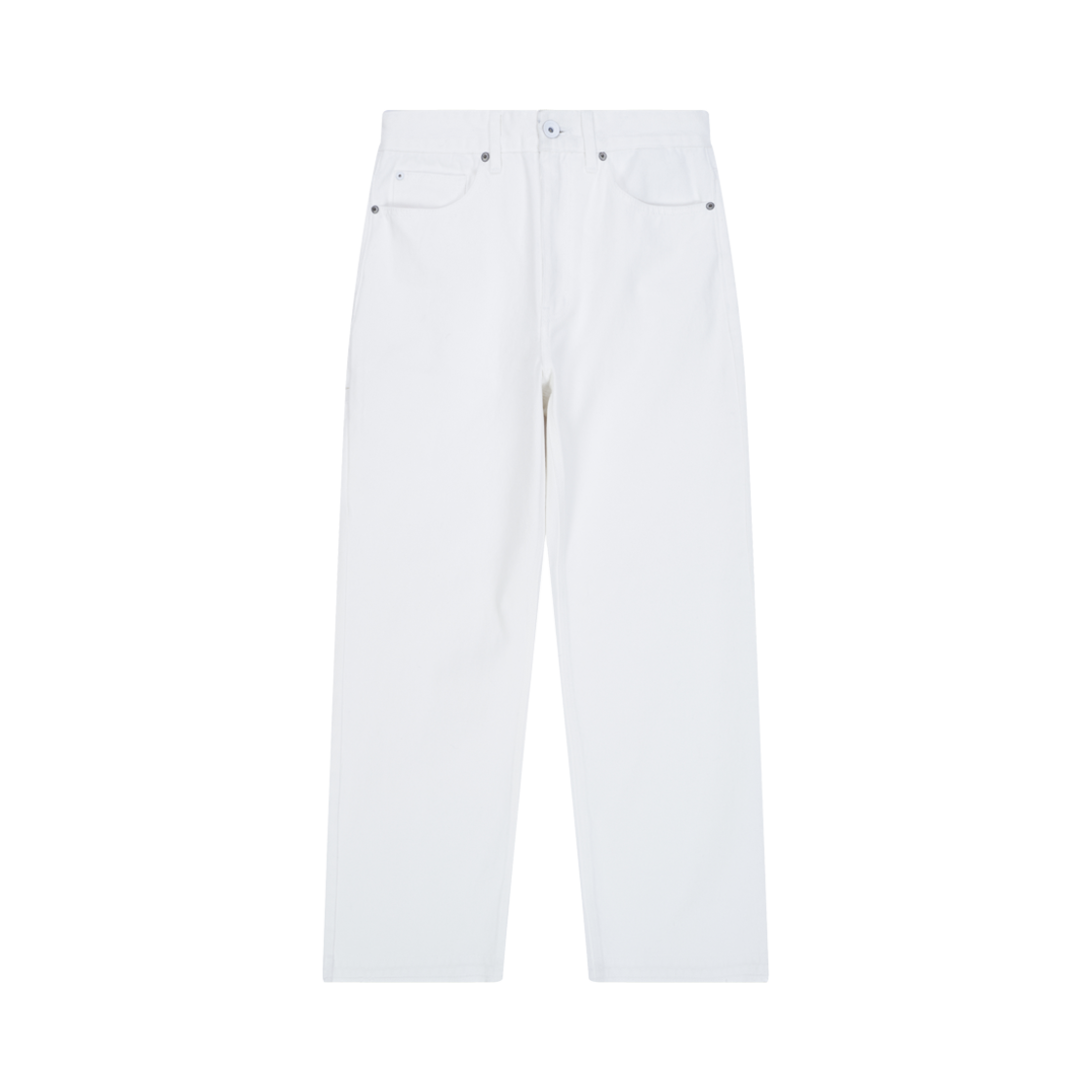 5SP13PT58 Ryul+Wai: Denim Side Lib Pocket Wide Pants White C5