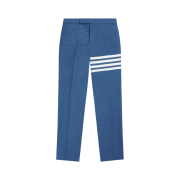 Thom Browne Washed Denim 4-Bar Classic Backstrap Trousers Blue