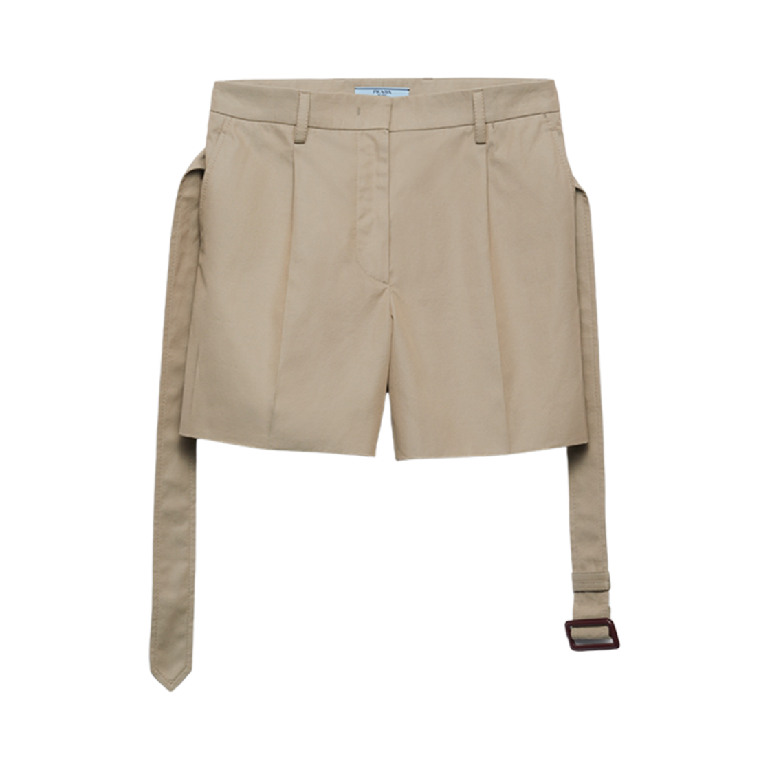 P231IK-14ZG-F034X (W) Prada Cotton Twill Bermudas Beige