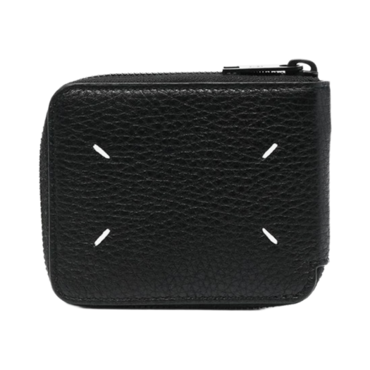 Maison Margiela Zip Around Leather Wallet Black