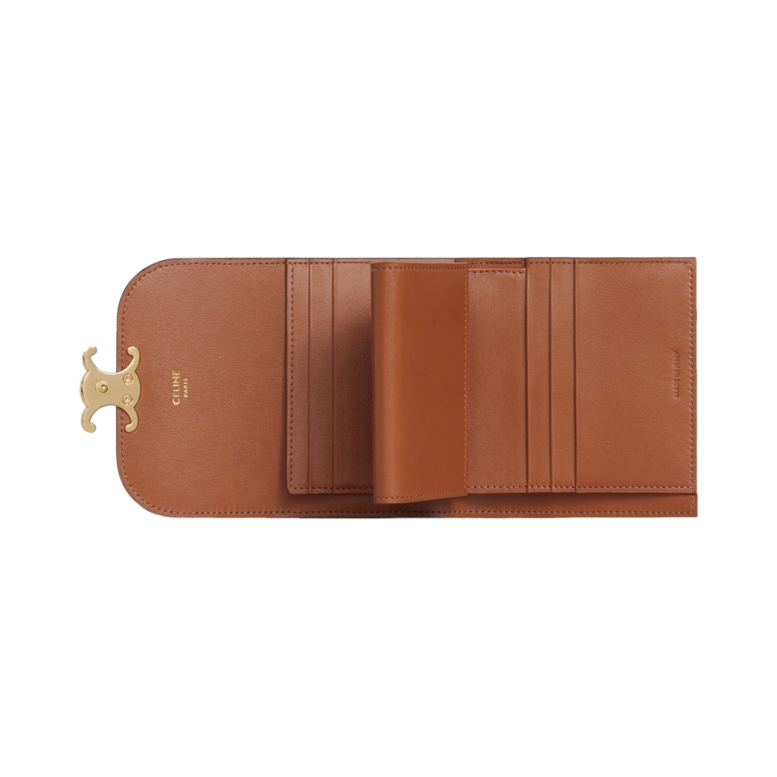 10D782CQH-04LU Celine Small Wallet Triomphe in Triomphe Canvas Tan - #3