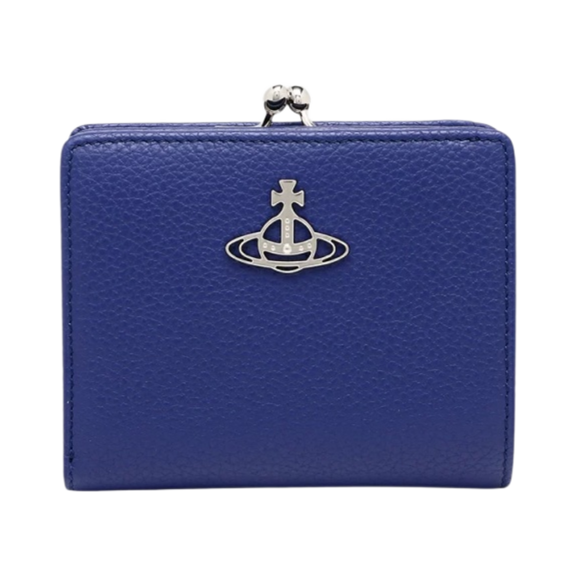 비비안 웨스트우드 그레인 레더 프레임 포켓 지갑 블루(Vivienne Westwood Grain Leather Wallet with Frame Pocket Blue) - 1